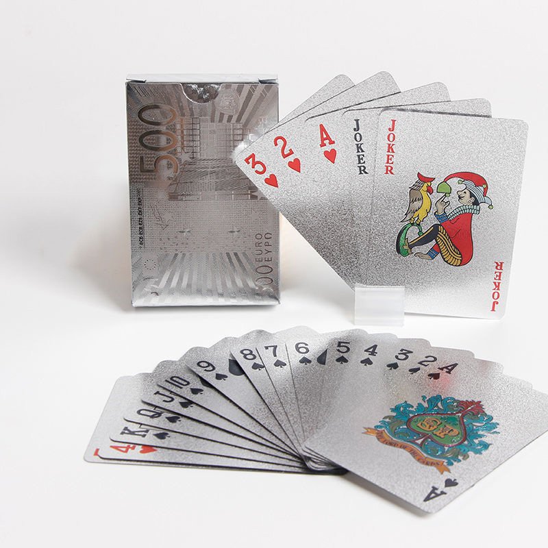 New High Quality 100% Pvc Waterproof Material Playing Card Poker Black Jack Custom Printed Poker Chips And Deck Playing Cards