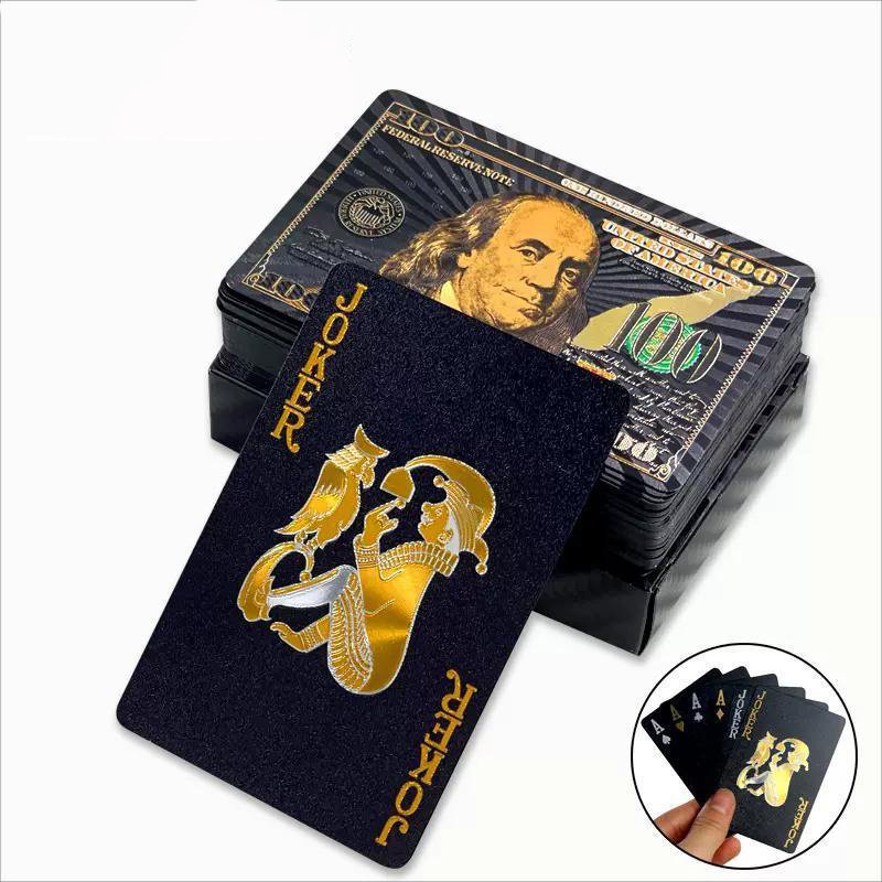 New High Quality 100% Pvc Waterproof Material Playing Card Poker Black Jack Custom Printed Poker Chips And Deck Playing Cards