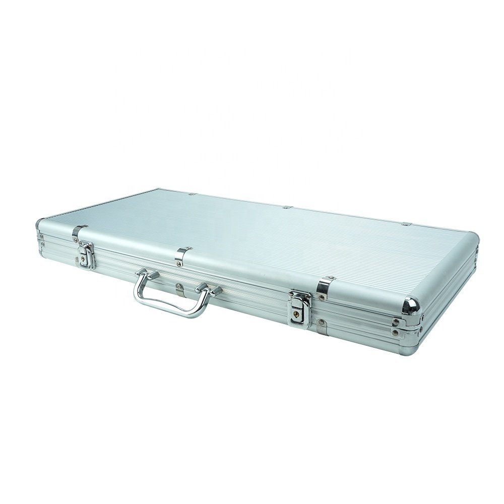 Hot sell cheap casino equipment custom 750pcs poker chips aluminum case empty Poker chip storage box without chips