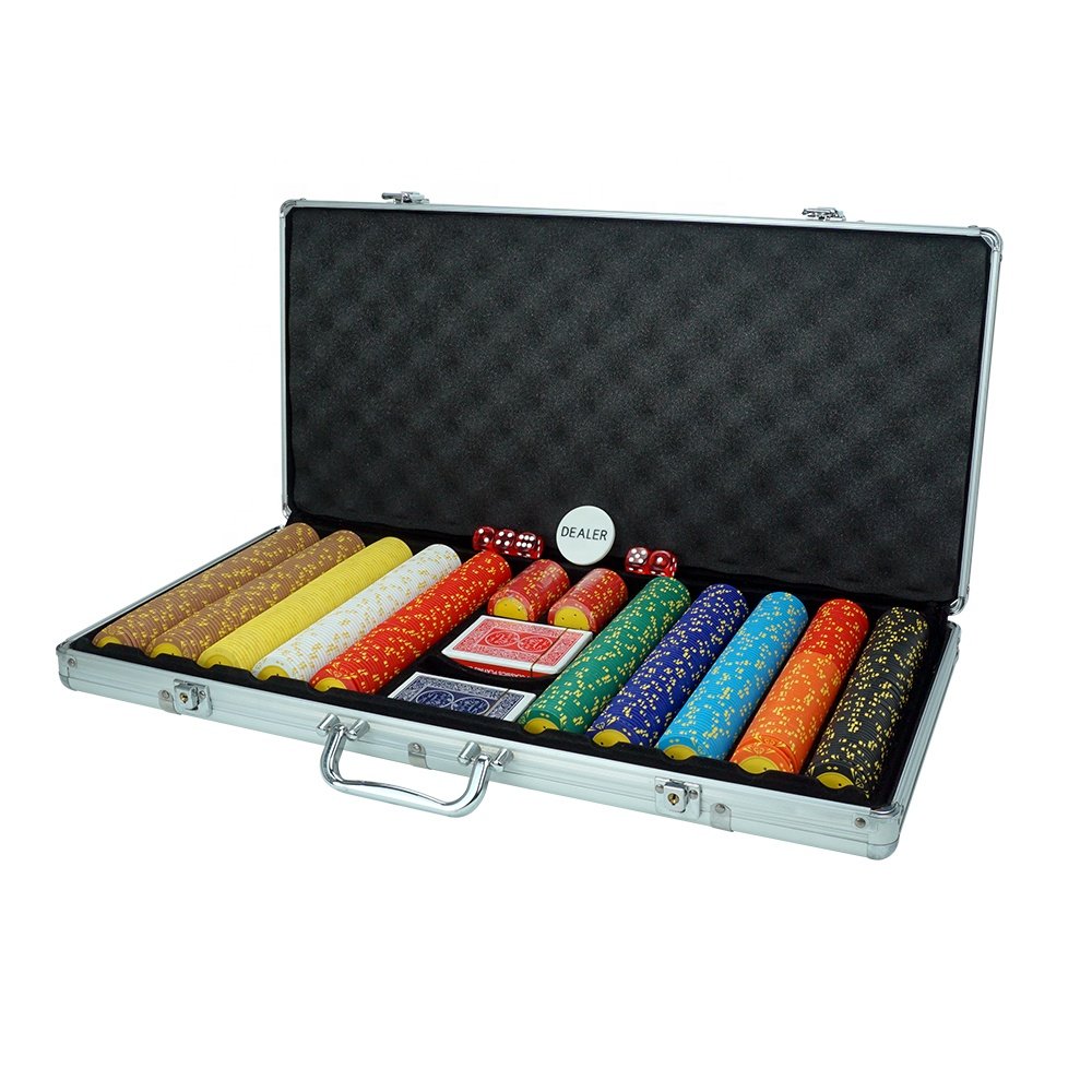 Hot sell cheap casino equipment custom 750pcs poker chips aluminum case empty Poker chip storage box without chips