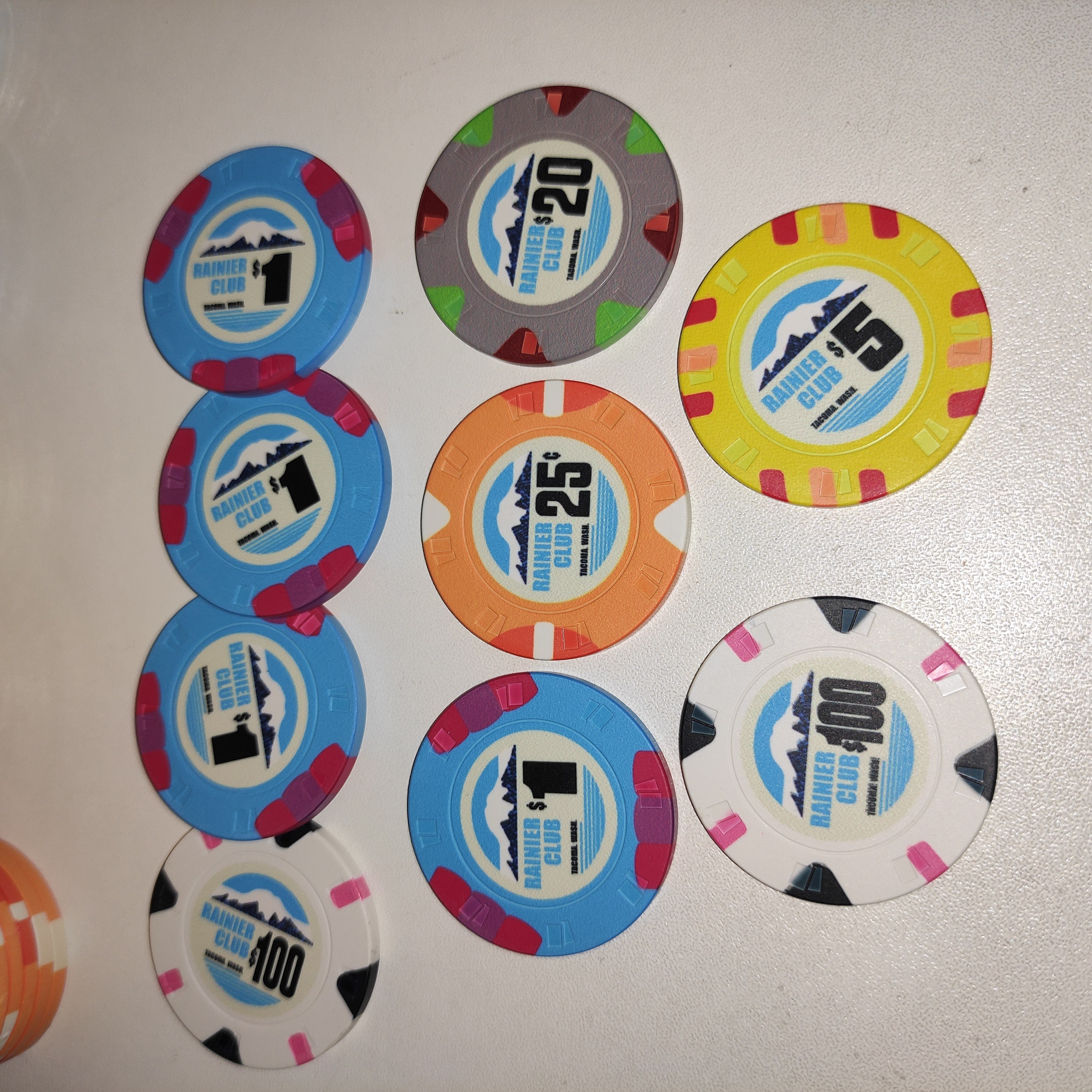 39mm casino quality ceramic poker chips for wholesale with numbers