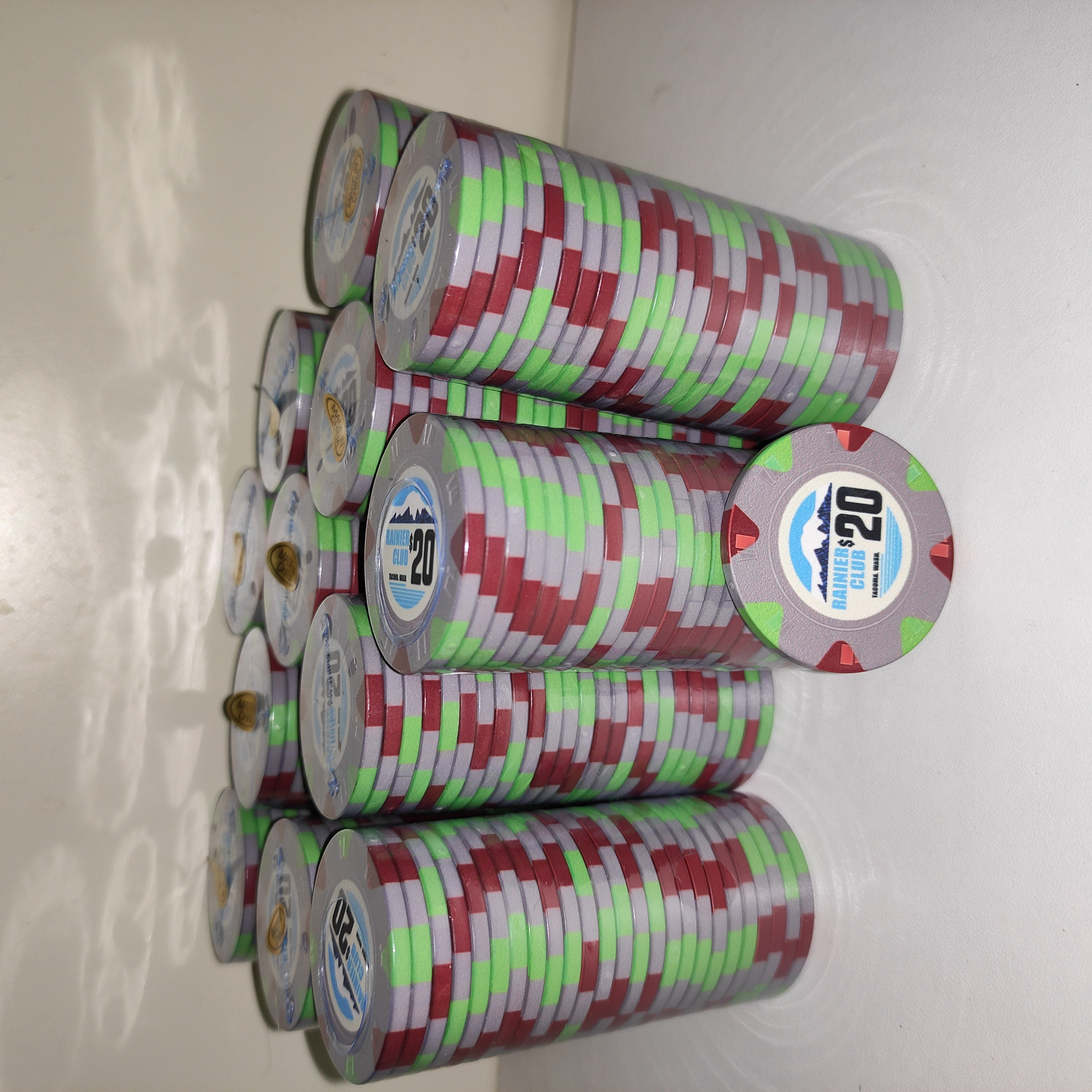 39mm casino quality ceramic poker chips for wholesale with numbers