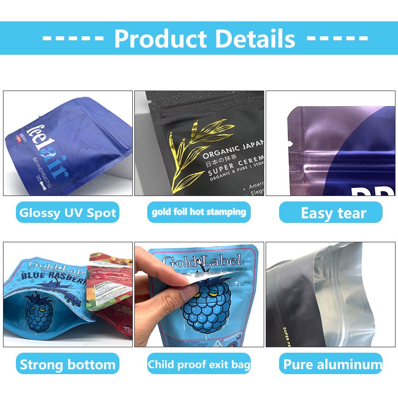 Custom Print Logo Middle Sealed Blind Bag Small Fashion Plastic Trading Toy Cards Poker Packaging Aluminum Foil Mylar Bag