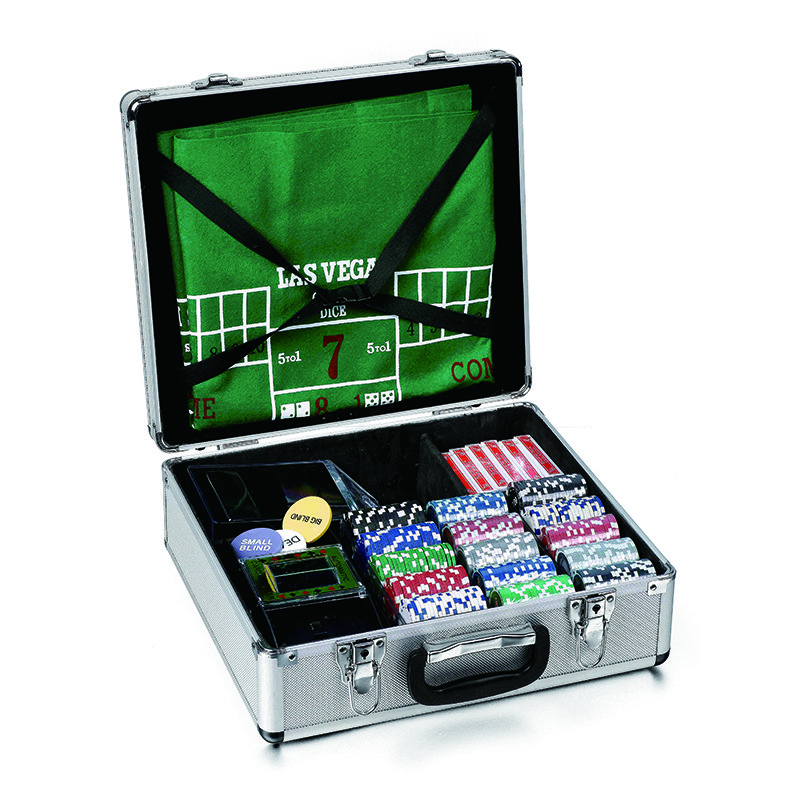Poker Chip Set-11.5g Poker Set with Cards, Buttons, Carrying Case, and 600pcs Poker Chips for Texas Hold'em and Blackjack Games