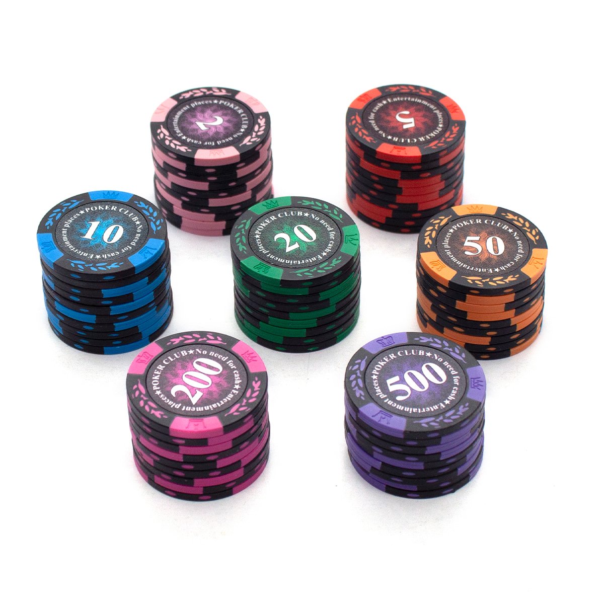 Wholesale Factory Custom Sublimation Blank Clay Casino chips Abs Ept Ceramic poker chips Set