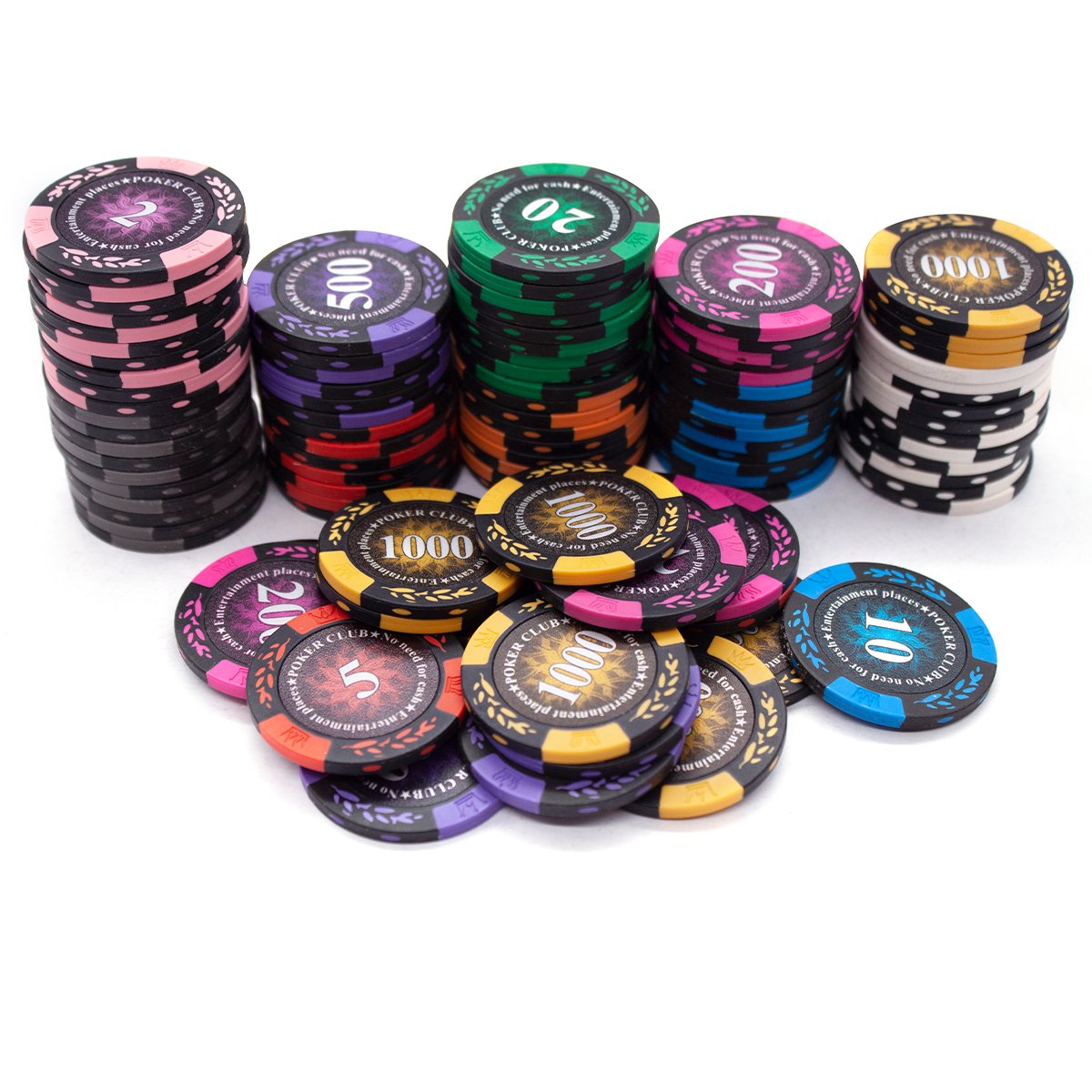 Wholesale Factory Custom Sublimation Blank Clay Casino chips Abs Ept Ceramic poker chips Set