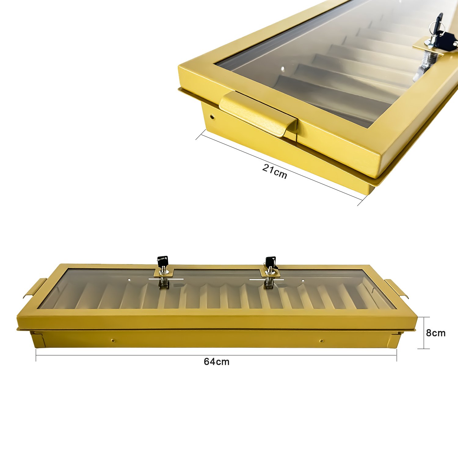 Professional Metal Casino Poker Chips Tray & Locking Cover Chip Holder for Poker Table
