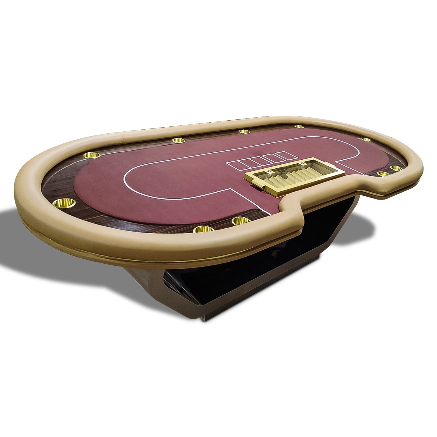 Professional Metal Casino Poker Chips Tray & Locking Cover Chip Holder for Poker Table