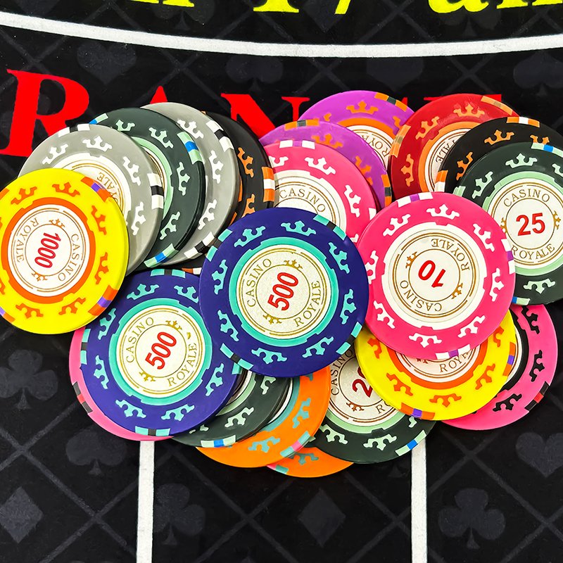 Clay Poker Chips 40mm Casino Chip Token Gambling for Card Board Game 14g