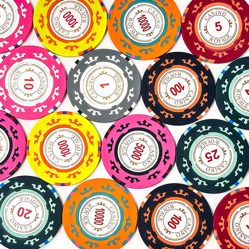 Clay Poker Chips 40mm Casino Chip Token Gambling for Card Board Game 14g