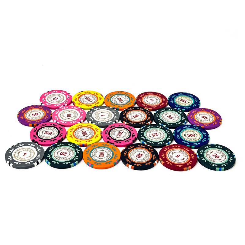 Clay Poker Chips 40mm Casino Chip Token Gambling for Card Board Game 14g