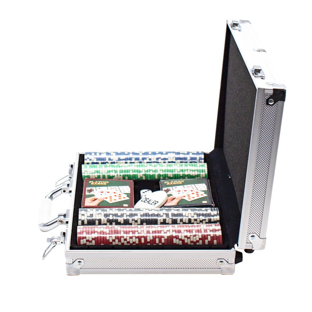 Best Selling Casino Poker Chips Set 200 Pieces with 2 Playing Cards and 5 Dice in 14g Weight All in One Stylish Case