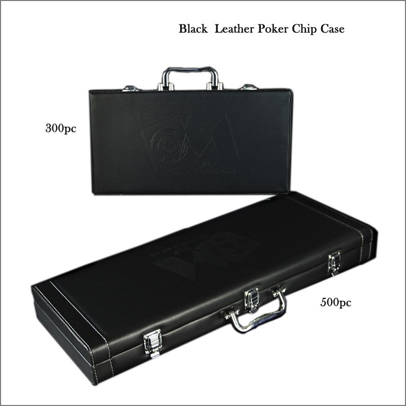 Wholesale with PU leather material in gaming room 300pcs or 500pcs poker chips set