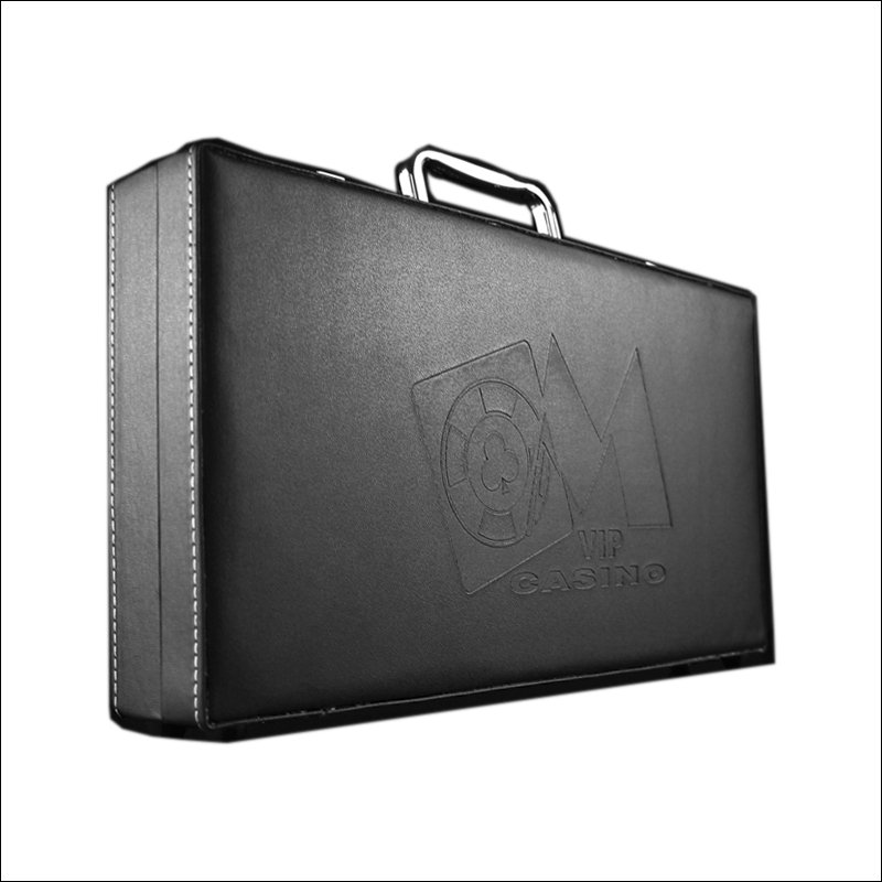 Wholesale with PU leather material in gaming room 300pcs or 500pcs poker chips set