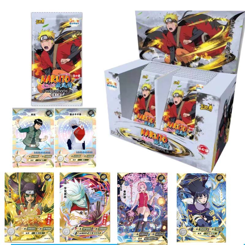 Wholesale Narutoes Anime Poker Game Collection Boxes Kids' Tier3 Wave2 Kayou Cards Printed Paper Material Plastic Material Gifts