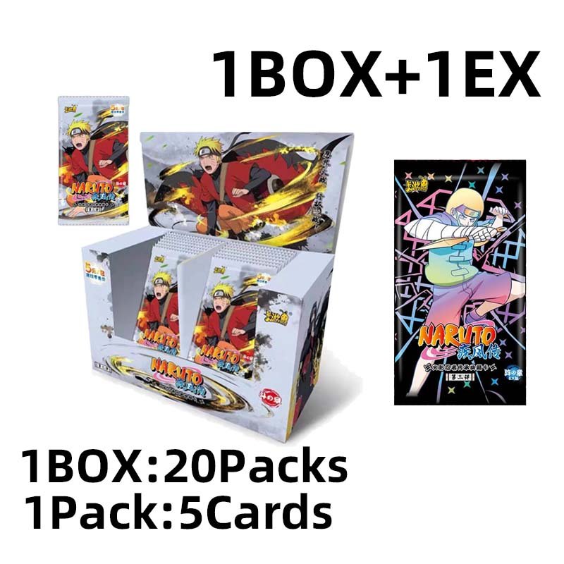 Wholesale Narutoes Anime Poker Game Collection Boxes Kids' Tier3 Wave2 Kayou Cards Printed Paper Material Plastic Material Gifts