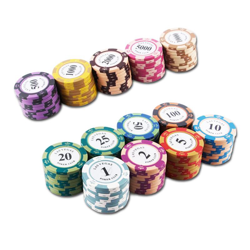 Convenient Harmless Nontoxic Casino Chips Clay Poker Chips Accepted Custom Printed Logo for Casino Poker Games