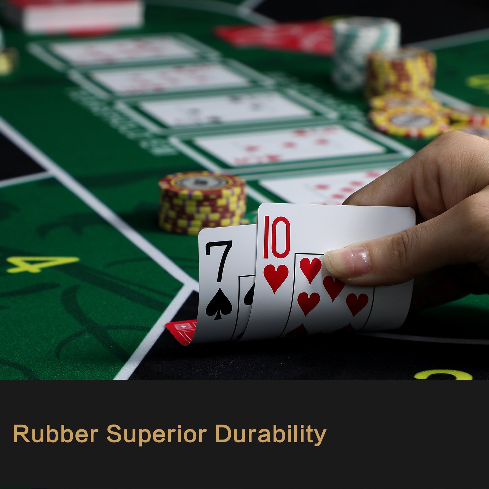 180*90cm /120*60cm Suede Rubber Poker Mat Texas Hold'em Casino Poker Table cloth Green Board Game Pad Mat with Flower Pattern
