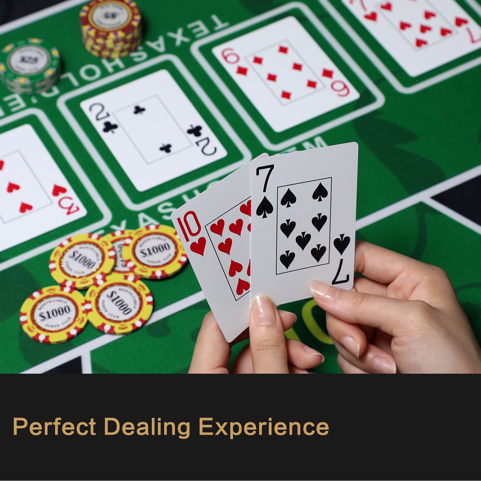 180*90cm /120*60cm Suede Rubber Poker Mat Texas Hold'em Casino Poker Table cloth Green Board Game Pad Mat with Flower Pattern