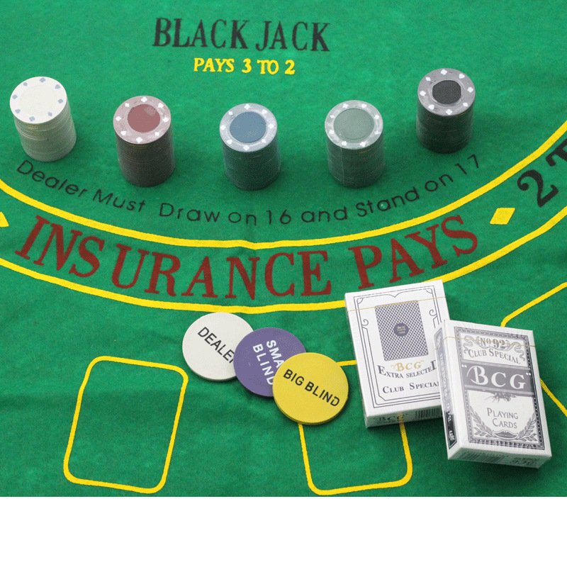 Customize 200 Pieces Texas Poker Game Set with Tin Storage Box