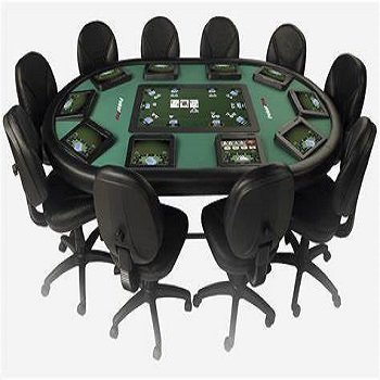 Deluxe Real Wooden gambling casino poker tables with roulette wheel