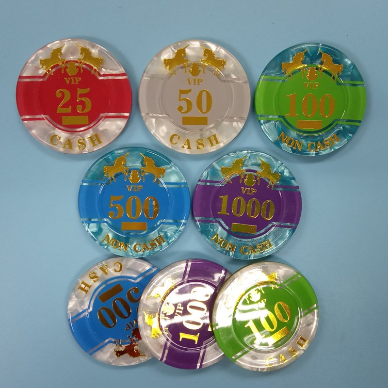 Acrylic & crystal casino poker chips