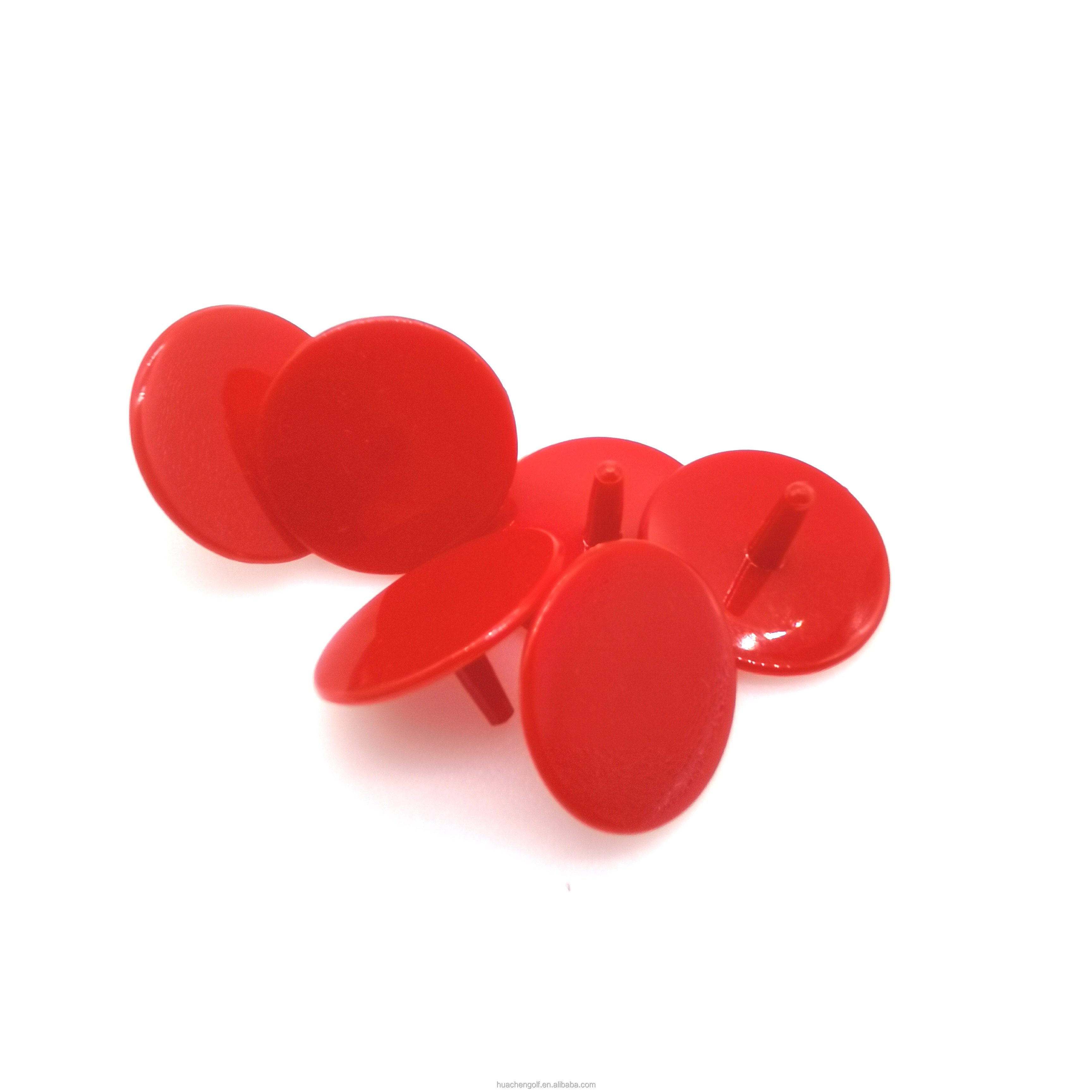 Golf Accessories customized logo printing 19mm 25mm size natural color plastic golf ball markers