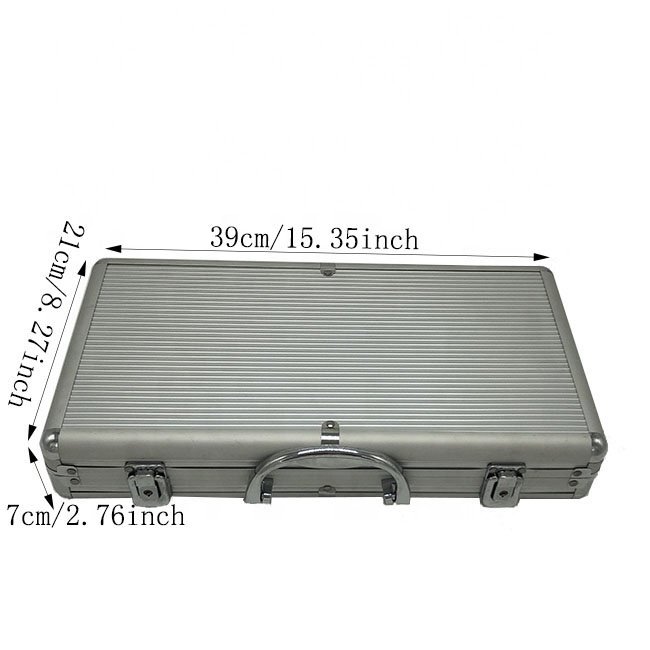 Factory Direct Supply of 300pcs 14 Gram Clay Poker Chips Sets Ultimate With Silver Aluminum Case