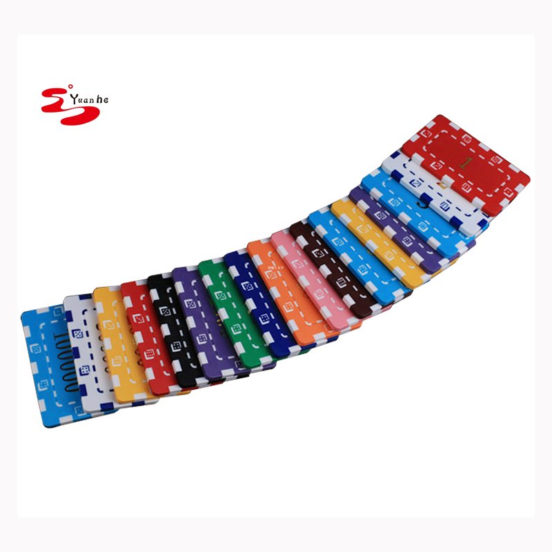Rectangle Cheap Plastic PS/ABS Custom Casino Face Value Poker Chips Plaque