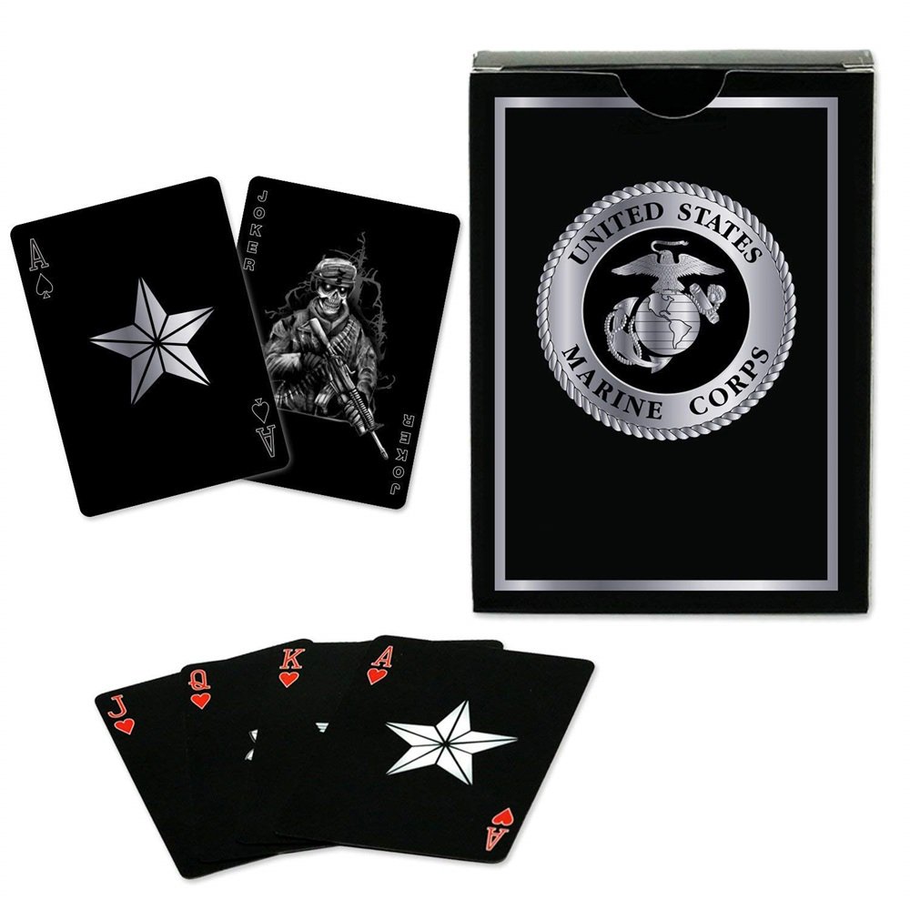 Custom Patriotic Poker ship Set Playing Cards & Dice Leather Case for Texas Holder or Blackjack