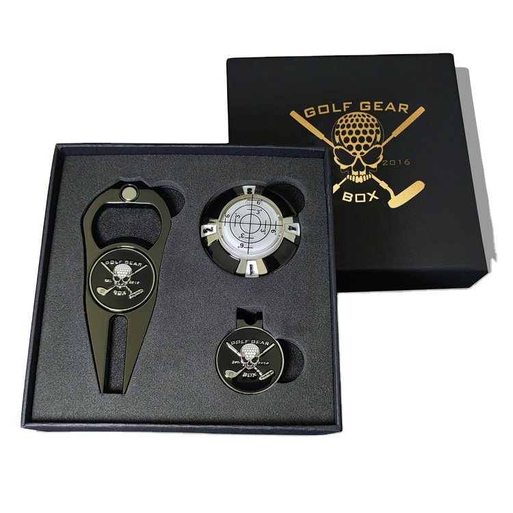 Factory Price Value Sets Golf Coin With Hat Clips Golf Divot Set Gift Boxes