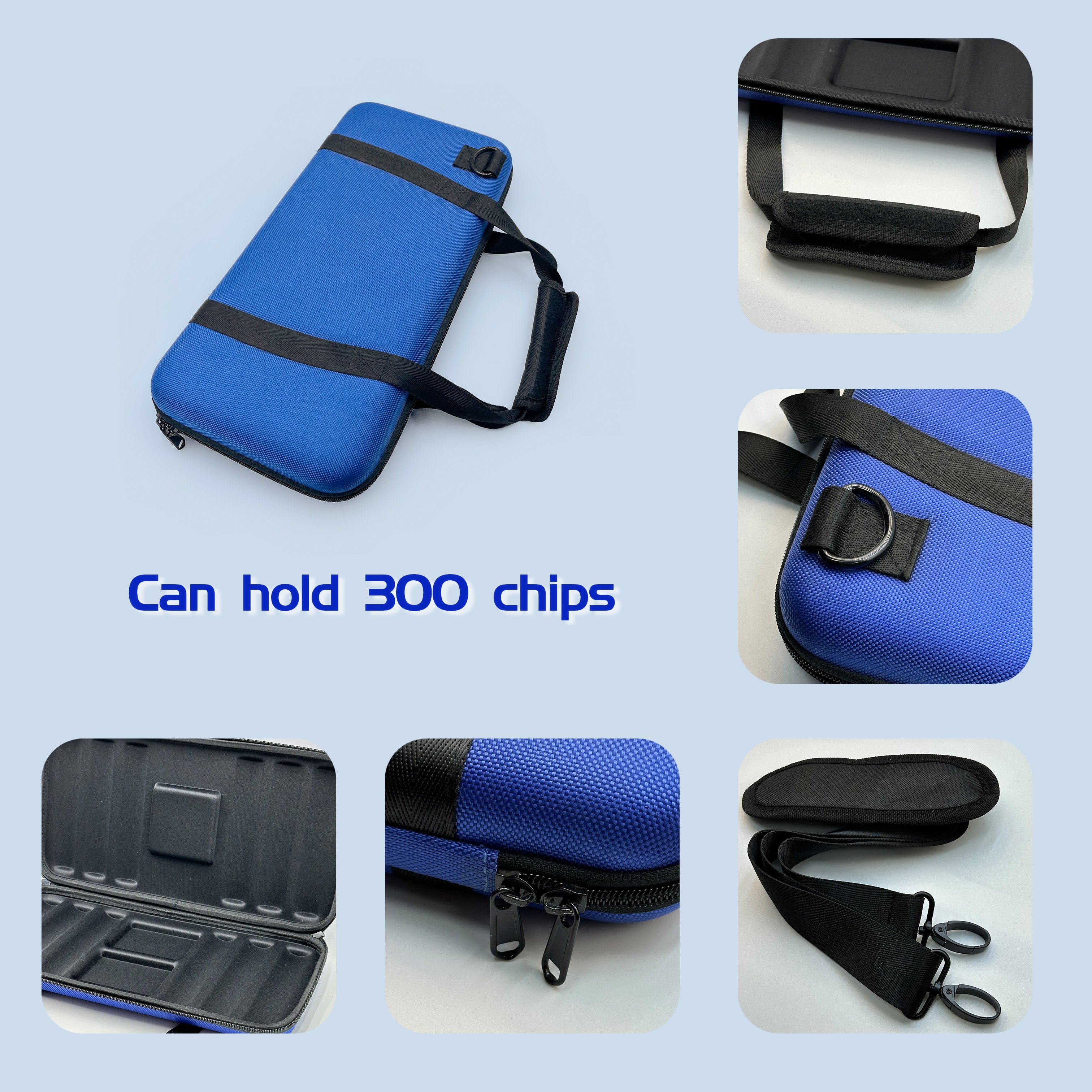 Professional 500pcs dice poker chips set with casino acesssory dealer black travel Eva bag for gambling game