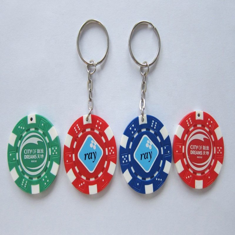 Wholesale Custom Color keychain poker chip