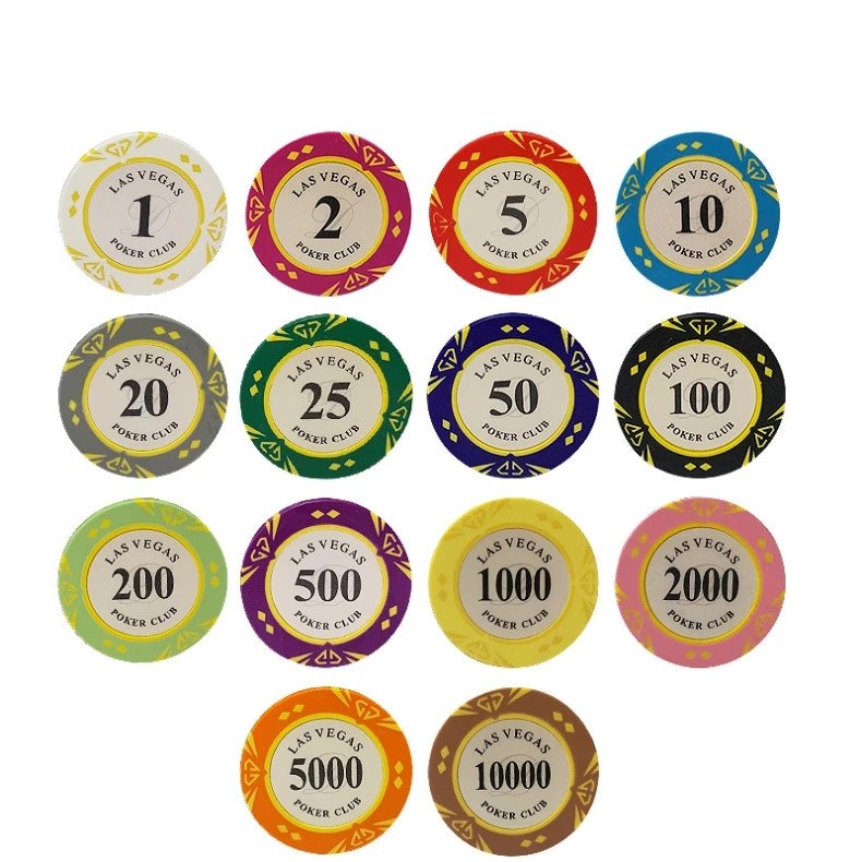 Customized 14g Gambling Baccarat Game Customized Emblem Monte Carlo Ultimate Clay Poker Chips