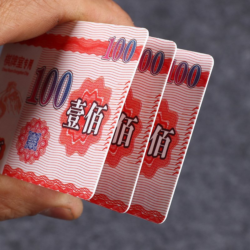 Ten Face Values Optional Printing Colorful Matte Lamination Card Room Mahjong Pvc Chips Card Set Playing Tokens