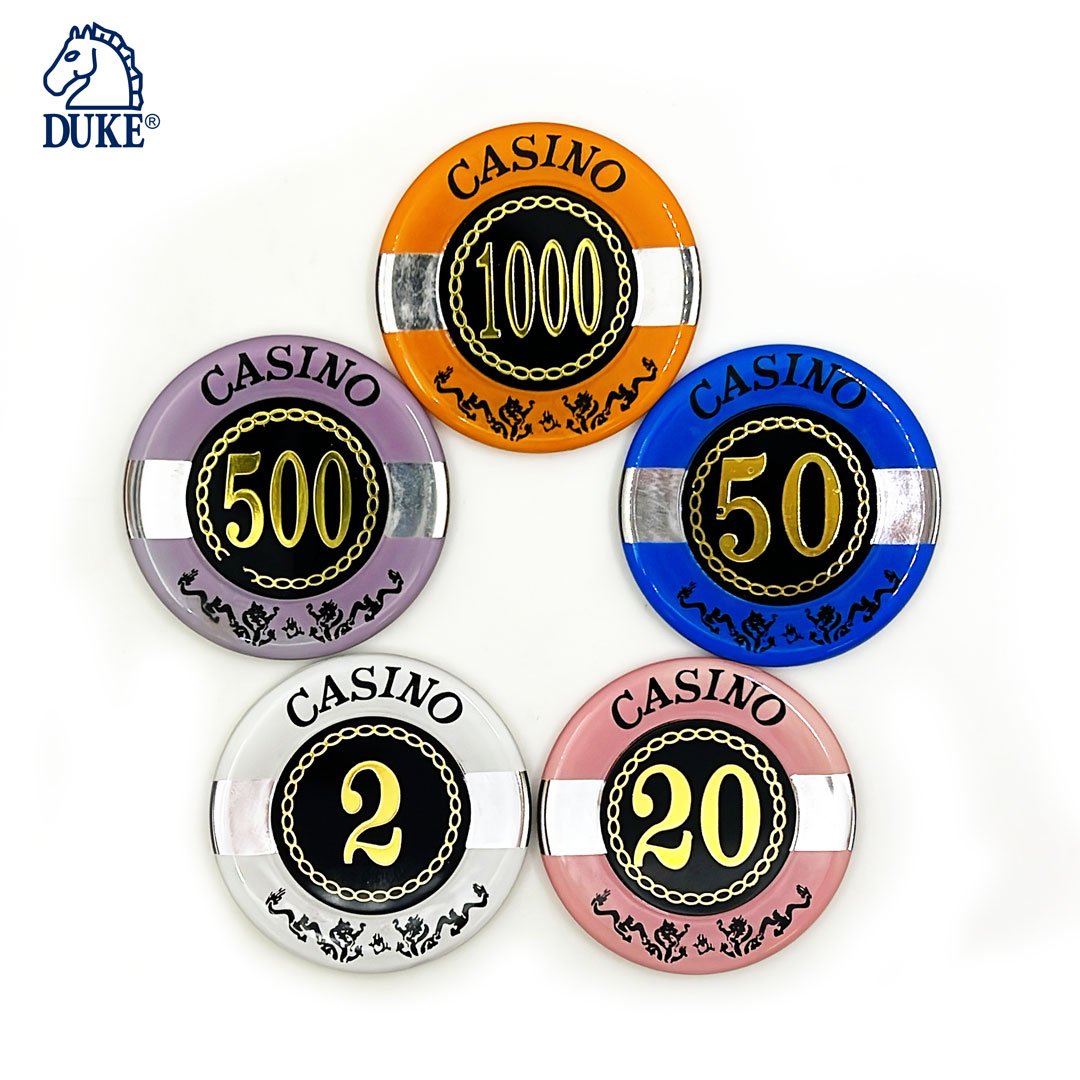 Acrylic Poker Chip - Rounded - 45mm