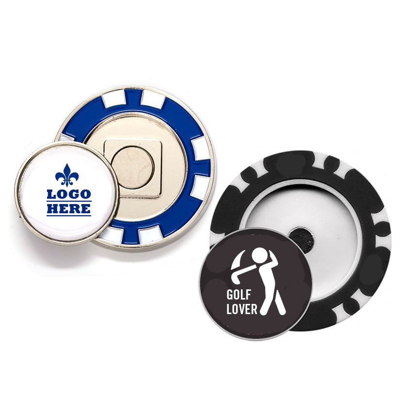 Wholesale custom soft enamel poker chip golf ball marker