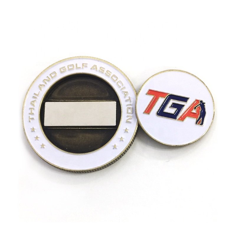 Wholesale custom soft enamel poker chip golf ball marker