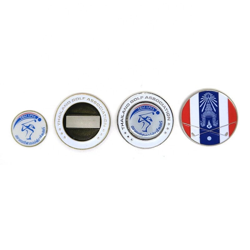 Wholesale custom soft enamel poker chip golf ball marker