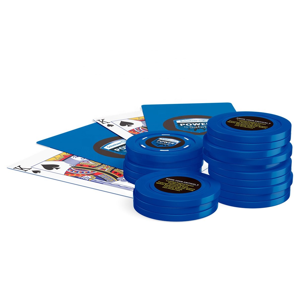 Factory Customize 40mm Plastic Round Poker Chips Set