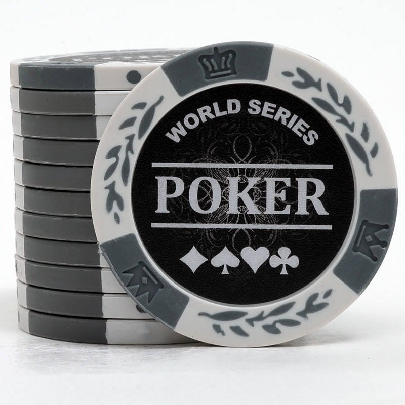 Casino quality clay poker chip with customised colour and logo in lay 14 gm casino chip