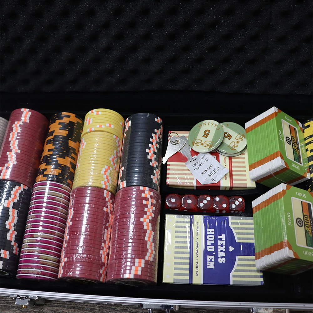 High Quality Ceramic Poker Chips 14g Custom logo Casino Chips Set 1000 Poker Coins With Aluminum Case