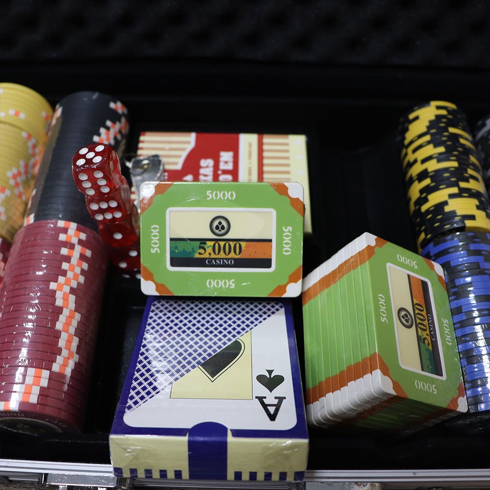 High Quality Ceramic Poker Chips 14g Custom logo Casino Chips Set 1000 Poker Coins With Aluminum Case