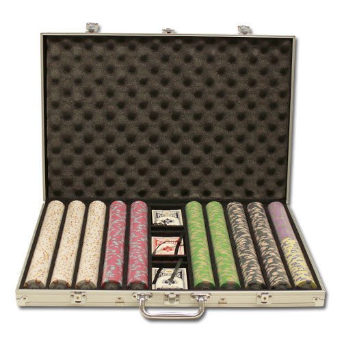 New 1000 Milano 10g Clay Poker Chips Set with Aluminum Case