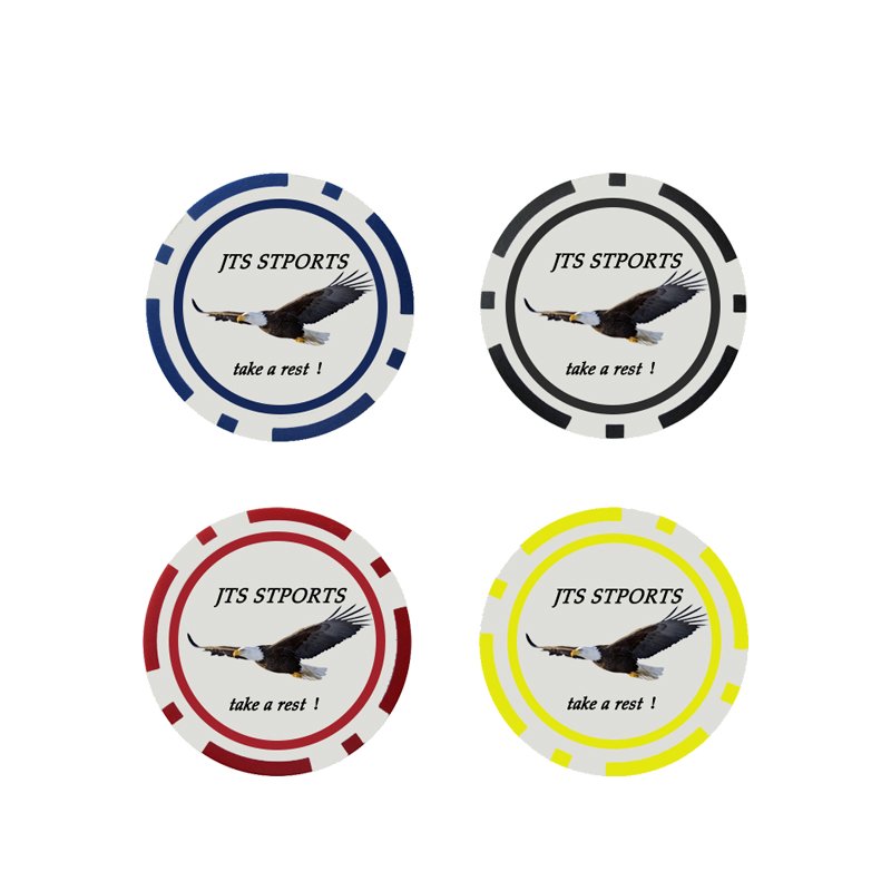 Manufacturer Golf Accessories Custom Logo Plastic Golf Ball Marker Poker Chips Ball Marker
