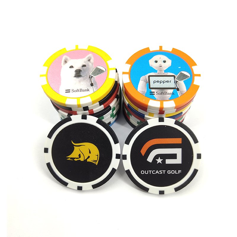 Manufacturer Golf Accessories Custom Logo Plastic Golf Ball Marker Poker Chips Ball Marker