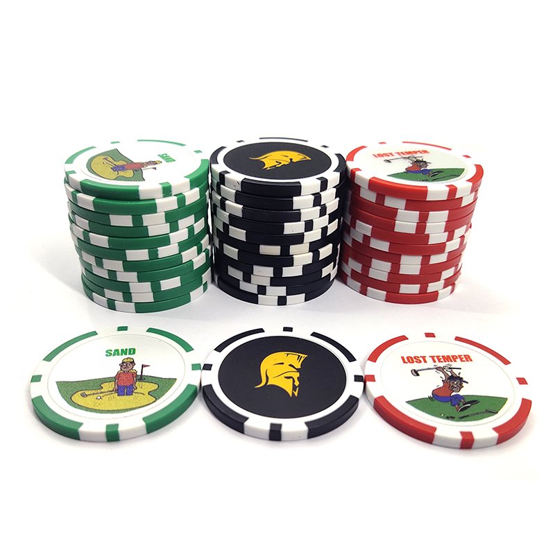 Manufacturer Golf Accessories Custom Logo Plastic Golf Ball Marker Poker Chips Ball Marker