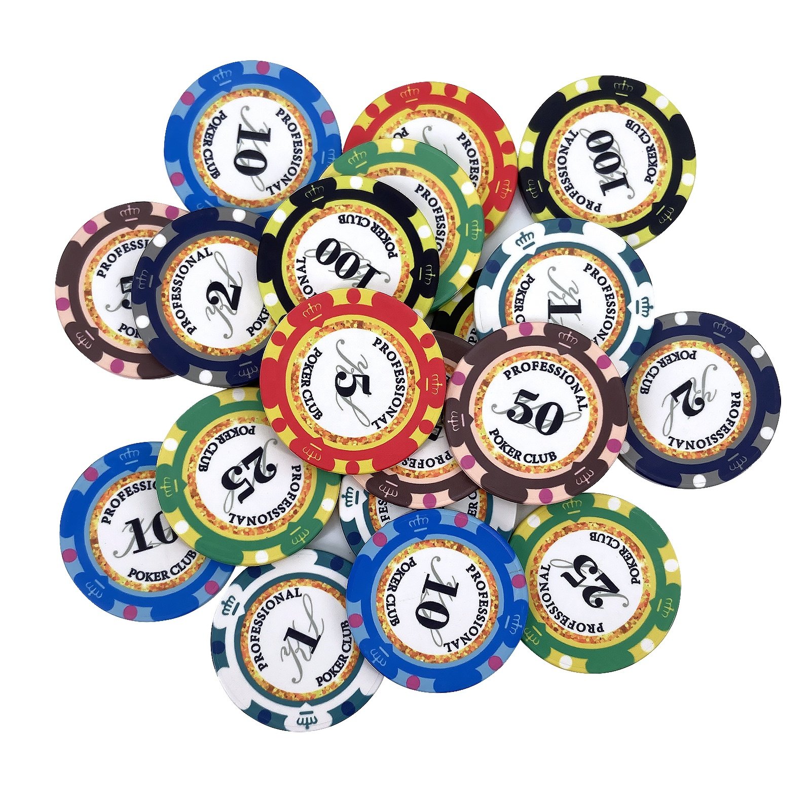 Ceramic poker chips professional custom 39mm*3.5mm and 10g per piece coin ultimate casino royal chips for gambling games