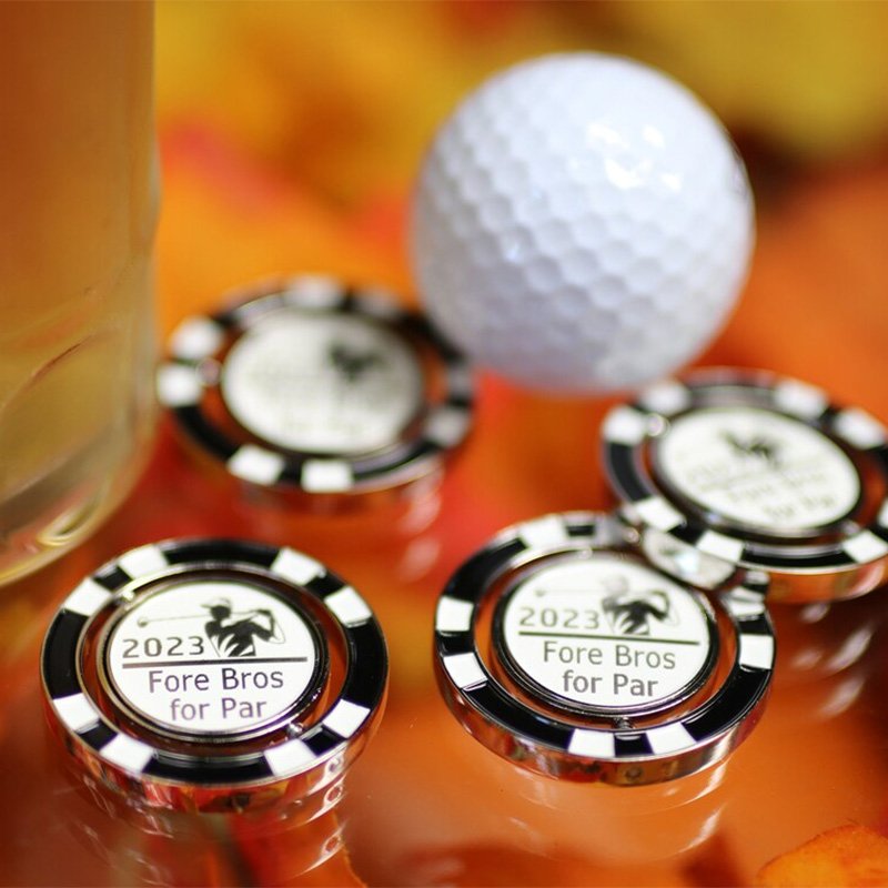 Wholesales Custom Soft Enamel Metal Logo Poker Chip Set Magnetic Golf Ball Markers