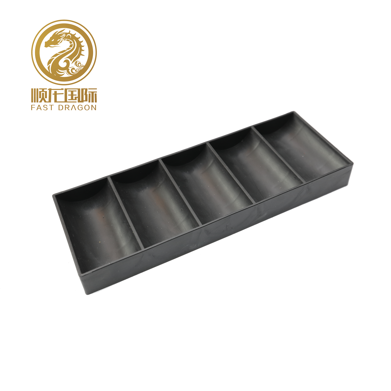 Table Games Transparent Black Chip Racks for Poker Chips